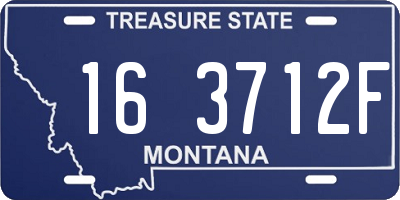 MT license plate 163712F