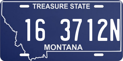 MT license plate 163712N