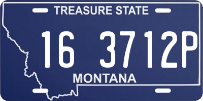 MT license plate 163712P