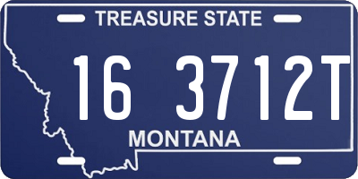 MT license plate 163712T