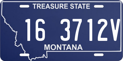 MT license plate 163712V
