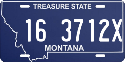 MT license plate 163712X