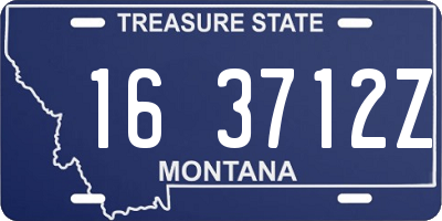 MT license plate 163712Z