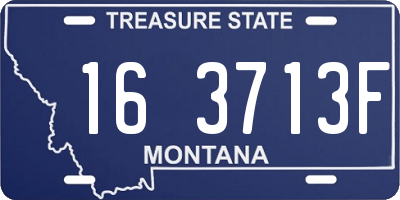 MT license plate 163713F