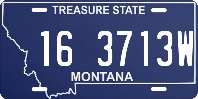 MT license plate 163713W