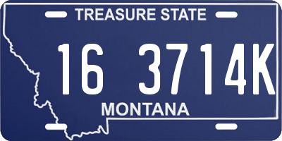 MT license plate 163714K