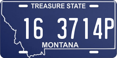 MT license plate 163714P