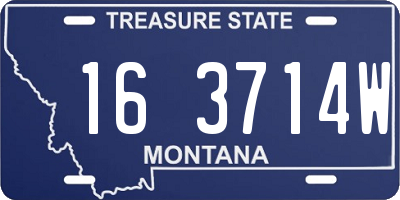 MT license plate 163714W