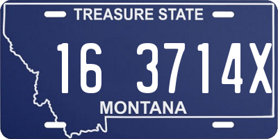 MT license plate 163714X