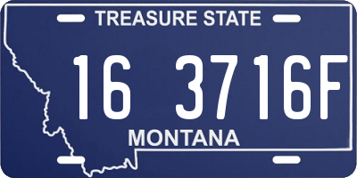 MT license plate 163716F