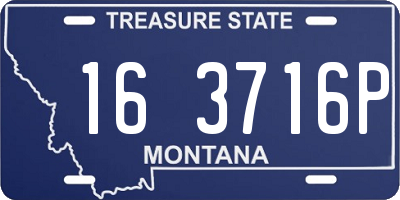MT license plate 163716P