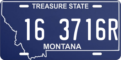 MT license plate 163716R