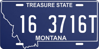 MT license plate 163716T