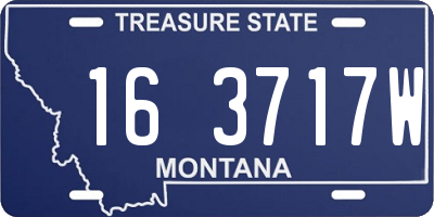 MT license plate 163717W