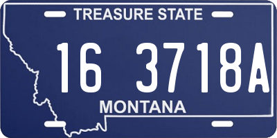 MT license plate 163718A