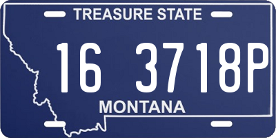 MT license plate 163718P