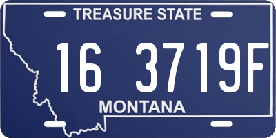 MT license plate 163719F