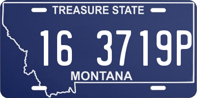 MT license plate 163719P