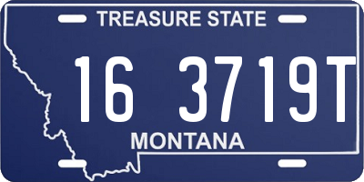 MT license plate 163719T