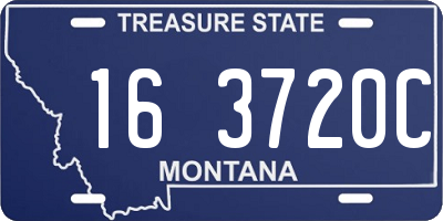 MT license plate 163720C