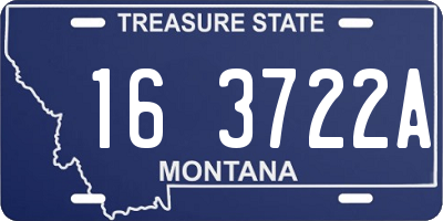 MT license plate 163722A