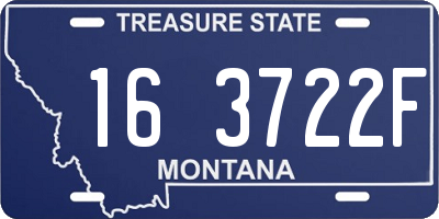MT license plate 163722F