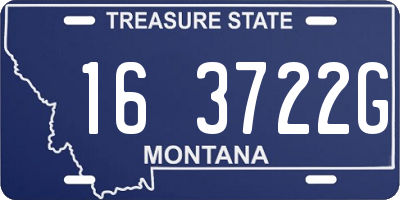 MT license plate 163722G