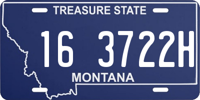 MT license plate 163722H