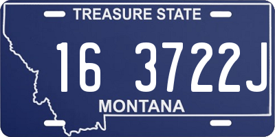 MT license plate 163722J