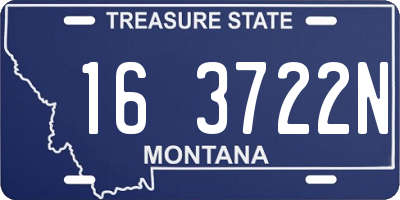 MT license plate 163722N