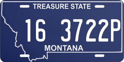 MT license plate 163722P