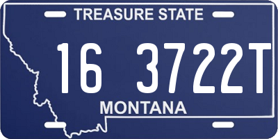 MT license plate 163722T