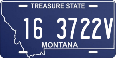 MT license plate 163722V