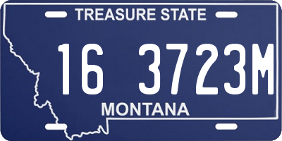 MT license plate 163723M