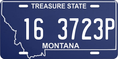 MT license plate 163723P