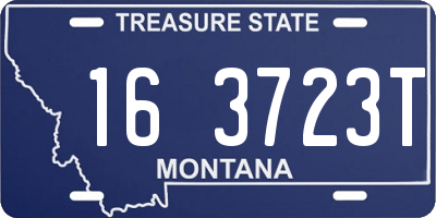 MT license plate 163723T