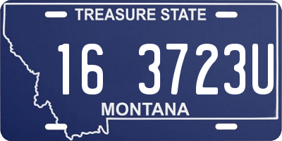 MT license plate 163723U
