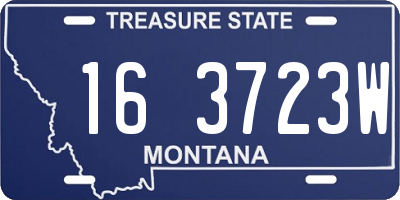 MT license plate 163723W