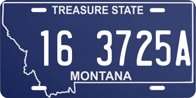 MT license plate 163725A