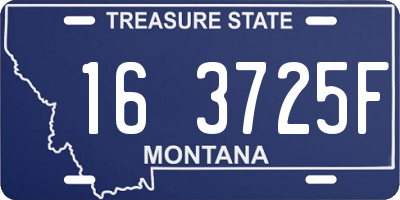 MT license plate 163725F