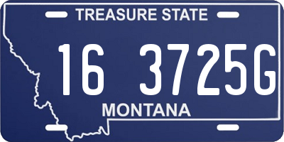 MT license plate 163725G