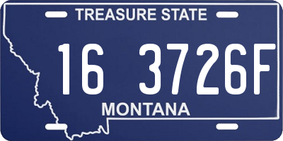 MT license plate 163726F