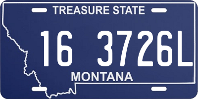 MT license plate 163726L