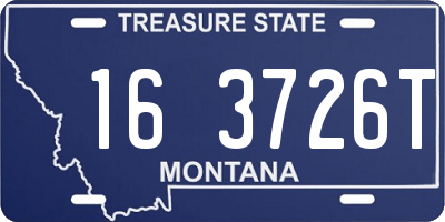 MT license plate 163726T