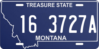 MT license plate 163727A