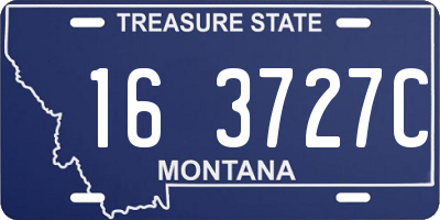 MT license plate 163727C