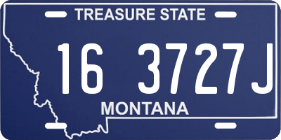 MT license plate 163727J
