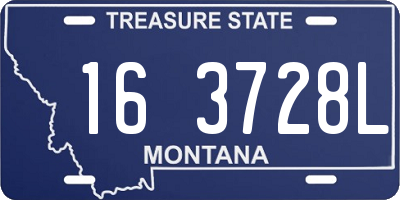 MT license plate 163728L