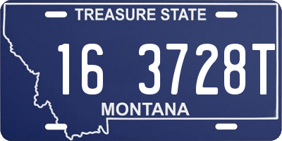 MT license plate 163728T