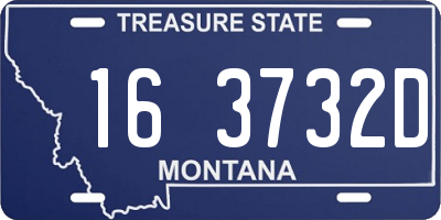 MT license plate 163732D